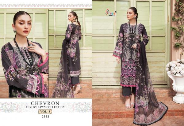 Shree Chevron Luxury Lawn Collection 8 Pakistani Salwar Suits